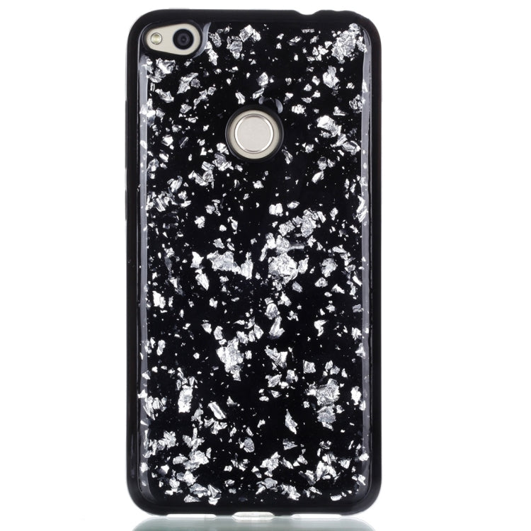 For Huawei P8 Lite (2017) Gold Foil TPU Protective Back Cover Case