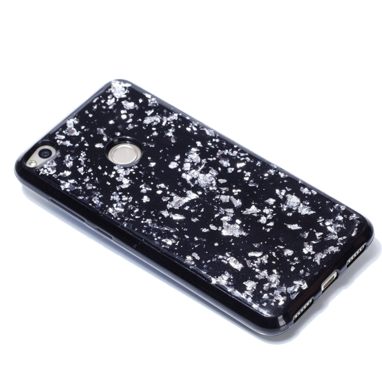 For Huawei P8 Lite (2017) Gold Foil TPU Protective Back Cover Case