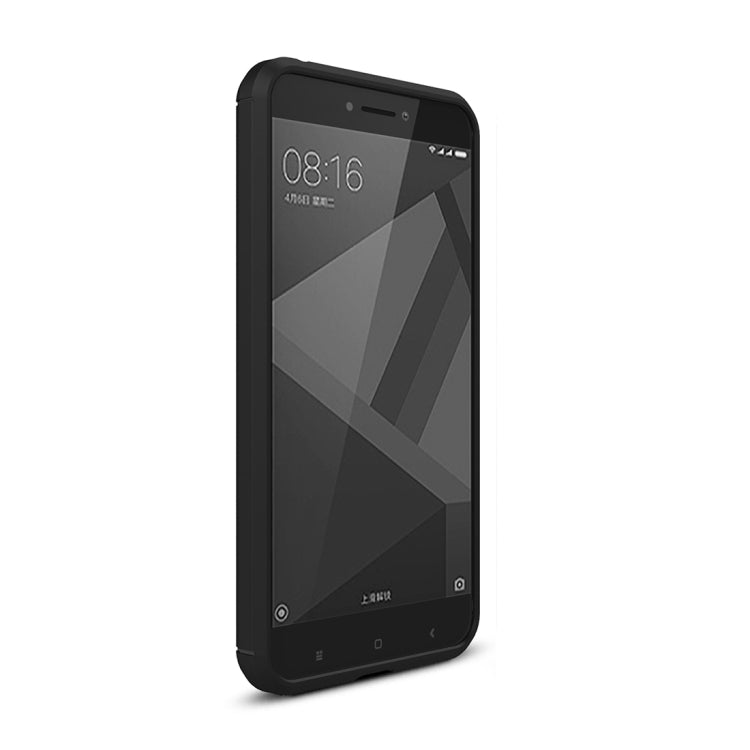 For Xiaomi Redmi 4X Brushed Carbon Fiber Texture Shockproof TPU Protective Cover Case