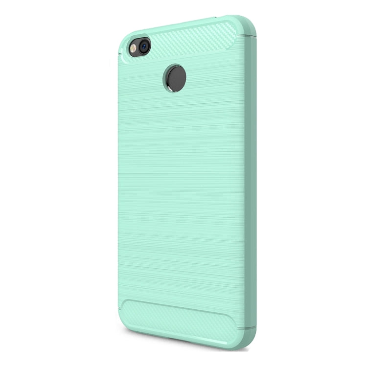For Xiaomi Redmi 4X Brushed Carbon Fiber Texture Shockproof TPU Protective Cover Case
