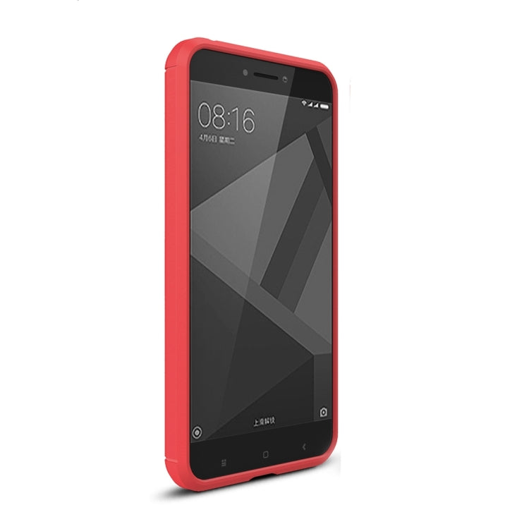For Xiaomi Redmi 4X Brushed Carbon Fiber Texture Shockproof TPU Protective Cover Case