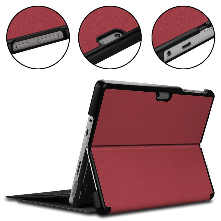 Custer Texture Laptop Bag Leather Case for Microsoft Surface Go