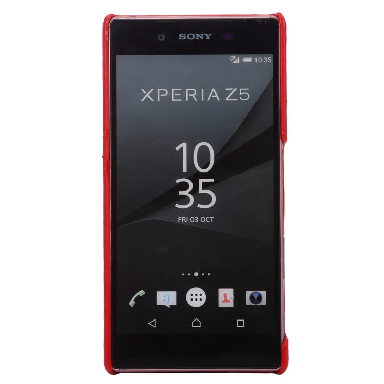 Oil Wax Crazy Horse Texture Leather Back Cover Case with Card Slots for Sony Xperia Z5