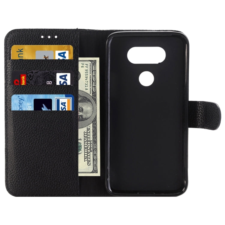 Litchi Texture Horizontal Flip Leather Case with Holder & Card Slots & Wallet for LG G5