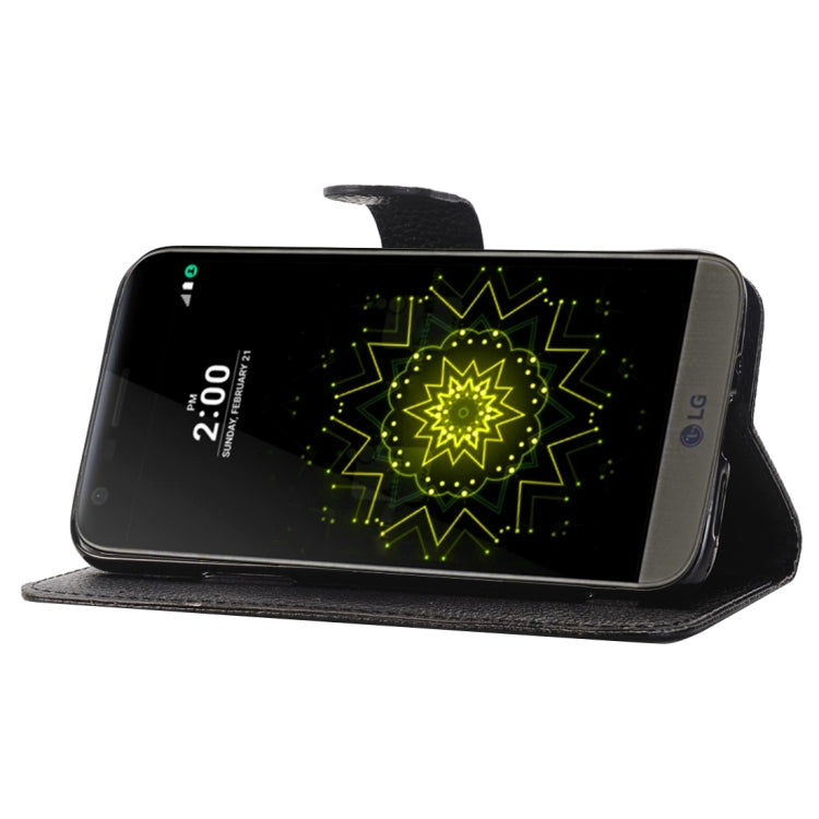 Litchi Texture Horizontal Flip Leather Case with Holder & Card Slots & Wallet for LG G5