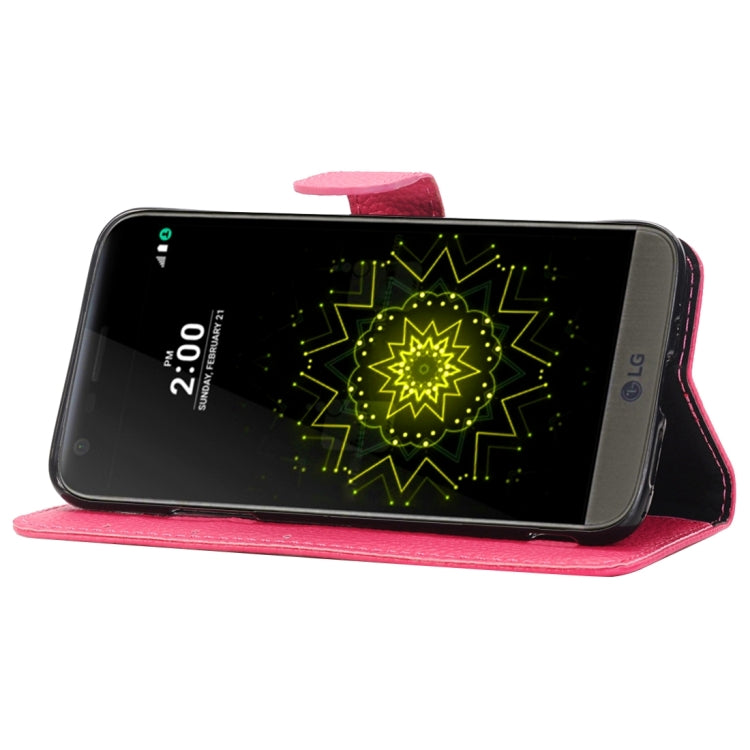 Litchi Texture Horizontal Flip Leather Case with Holder & Card Slots & Wallet for LG G5