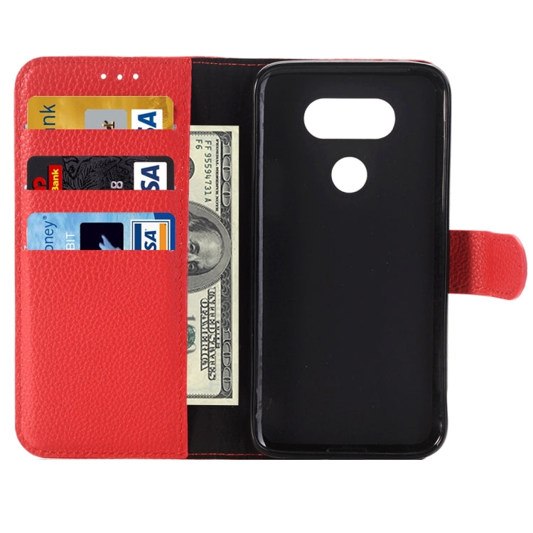 Litchi Texture Horizontal Flip Leather Case with Holder & Card Slots & Wallet for LG G5
