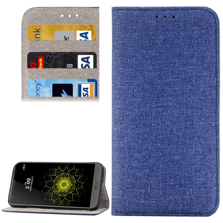 Jeans Cloth Horizontal Flip Leather Case with Holder & Card Slots & Wallet for LG G5