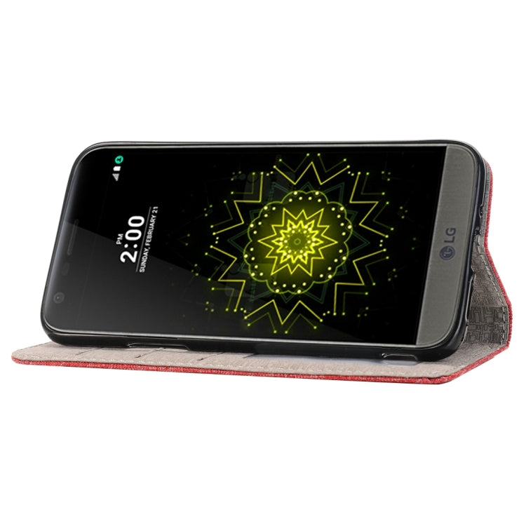 Jeans Cloth Horizontal Flip Leather Case with Holder & Card Slots & Wallet for LG G5