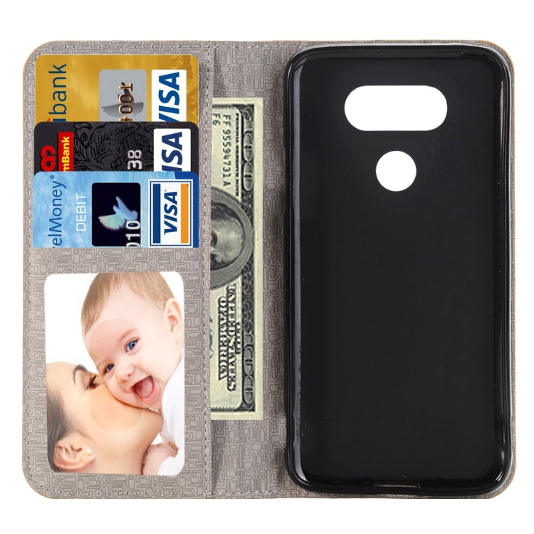 Cross Texture Horizontal Flip Leather Case with Holder & Card Slots & Wallet for LG G5