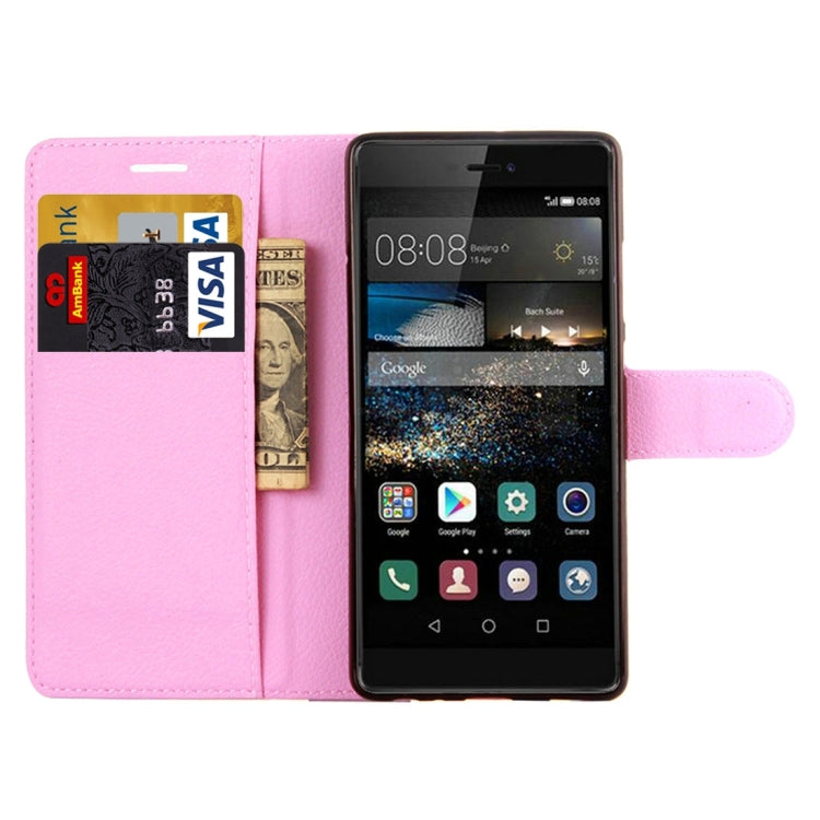 For Huawei P9 Litchi Texture Horizontal Flip Leather Case with Holder & Card Slots & Wallet