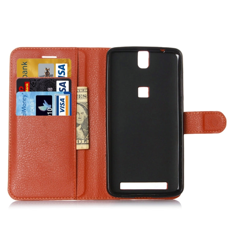 Litchi Texture Horizontal Flip Leather Case with Holder & Card Slots & Wallet for Elephone P8000
