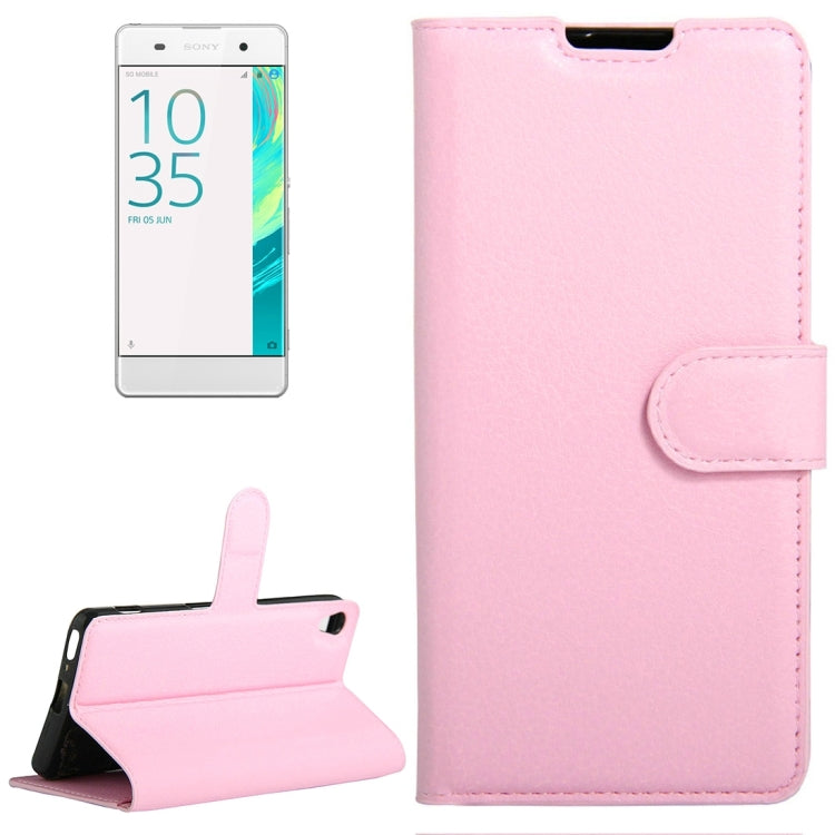 Litchi Texture Horizontal Flip Leather Case with Holder & Card Slots & Wallet for Sony Xperia XA
