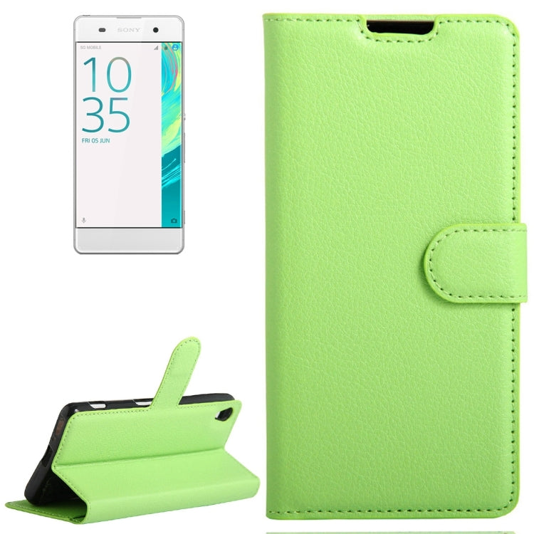 Litchi Texture Horizontal Flip Leather Case with Holder & Card Slots & Wallet for Sony Xperia XA