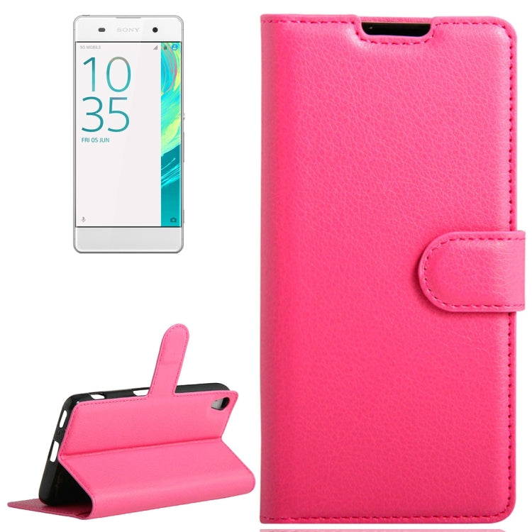 Litchi Texture Horizontal Flip Leather Case with Holder & Card Slots & Wallet for Sony Xperia XA