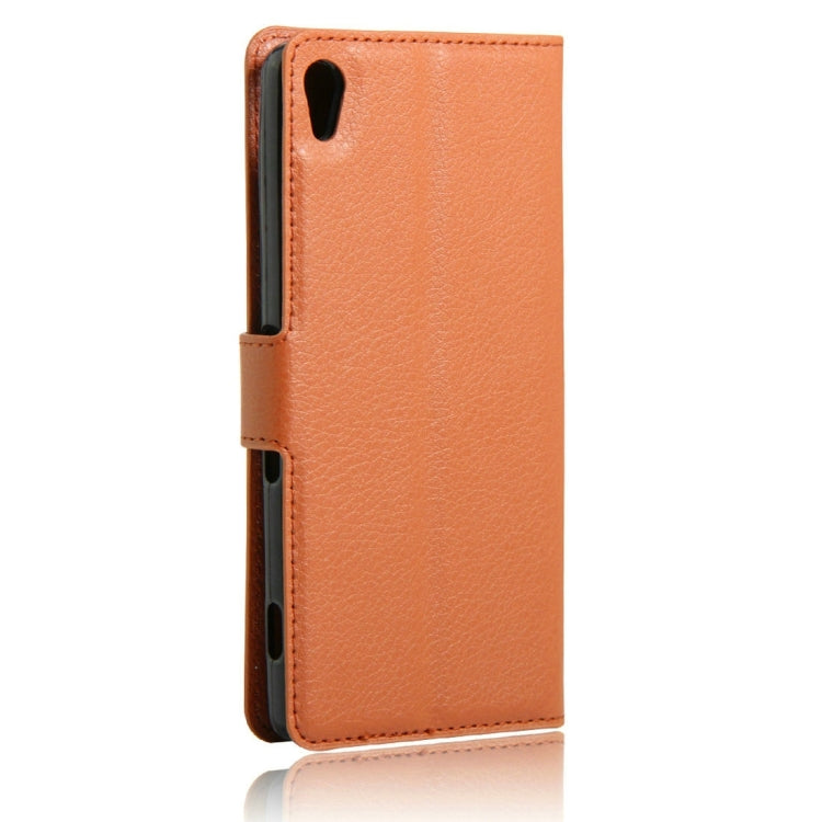 Litchi Texture Horizontal Flip Leather Case with Holder & Card Slots & Wallet for Sony Xperia XA