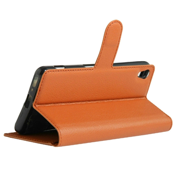 Litchi Texture Horizontal Flip Leather Case with Holder & Card Slots & Wallet for Sony Xperia XA