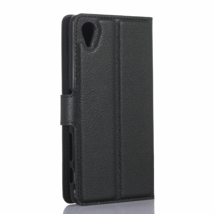 Litchi Texture Horizontal Flip Leather Case with Holder & Card Slots & Wallet for Sony Xperia X