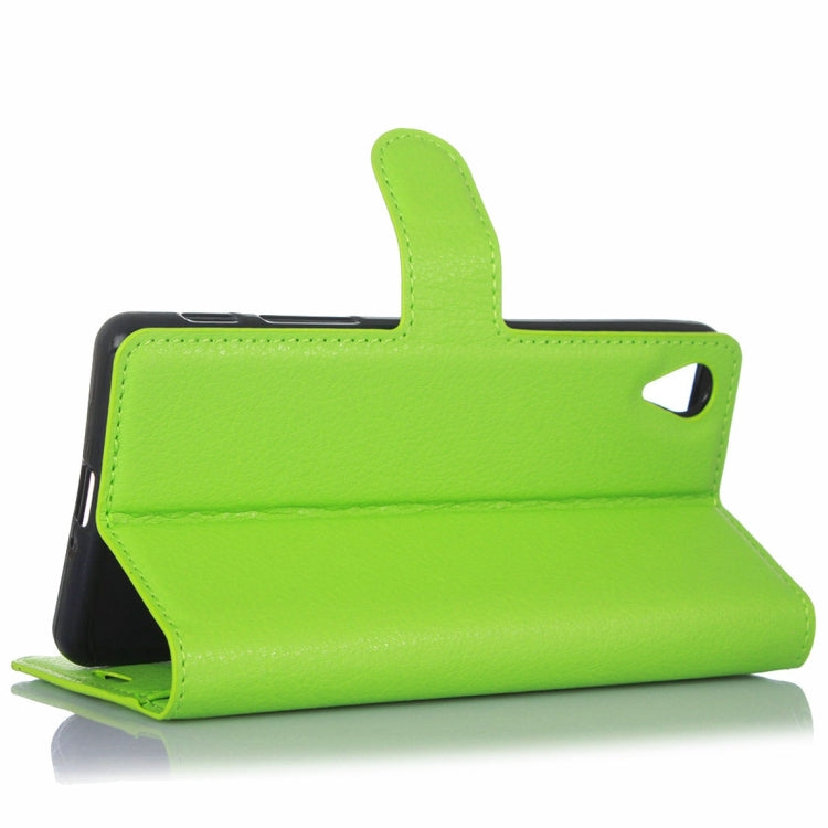 Litchi Texture Horizontal Flip Leather Case with Holder & Card Slots & Wallet for Sony Xperia X
