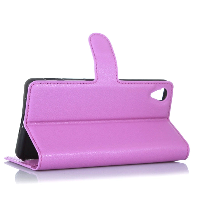 Litchi Texture Horizontal Flip Leather Case with Holder & Card Slots & Wallet for Sony Xperia X