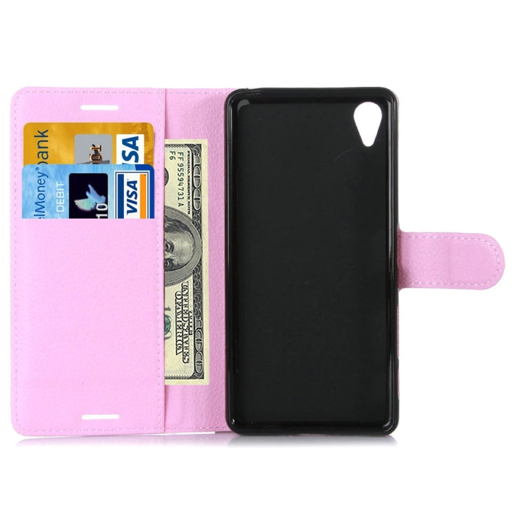 Litchi Texture Horizontal Flip Leather Case with Holder & Card Slots & Wallet for Sony Xperia X Performance