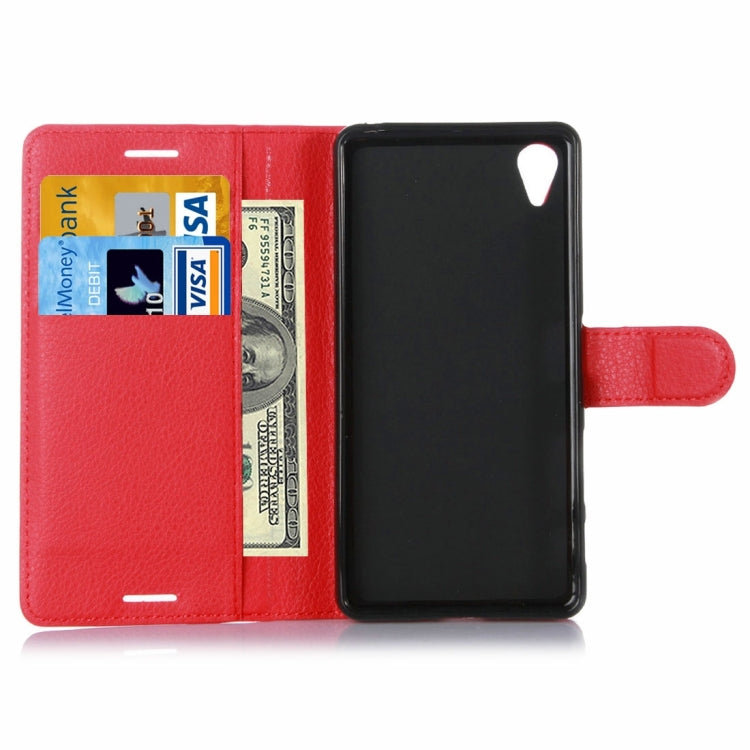 Litchi Texture Horizontal Flip Leather Case with Holder & Card Slots & Wallet for Sony Xperia X Performance