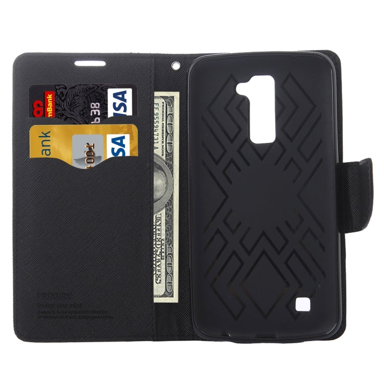 For LG K7 Cross Texture Horizontal Flip Leather Case with Magnetic Buckle & Holder & Card Slots & Wallet