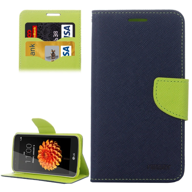 For LG K7 Cross Texture Horizontal Flip Leather Case with Magnetic Buckle & Holder & Card Slots & Wallet