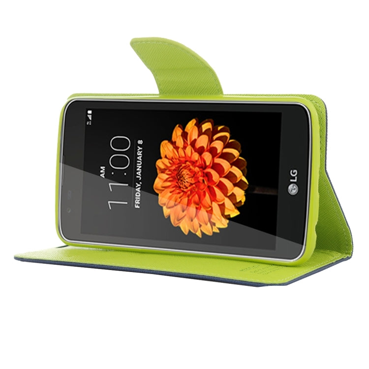 For LG K7 Cross Texture Horizontal Flip Leather Case with Magnetic Buckle & Holder & Card Slots & Wallet