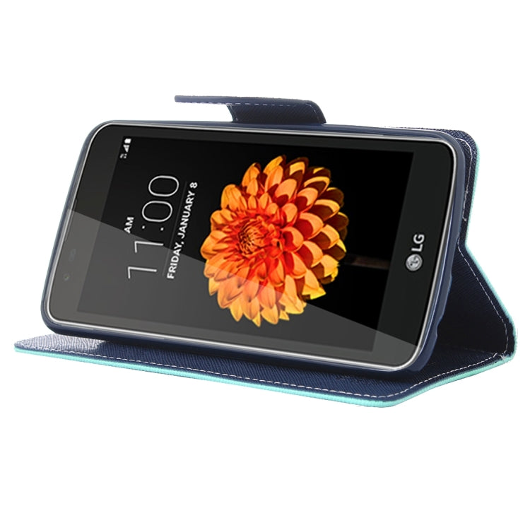 For LG K7 Cross Texture Horizontal Flip Leather Case with Magnetic Buckle & Holder & Card Slots & Wallet