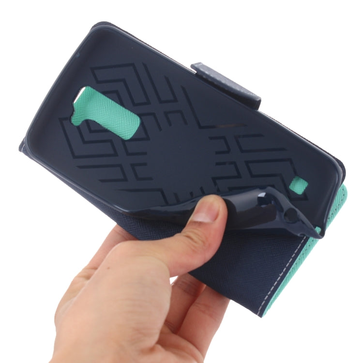 For LG K7 Cross Texture Horizontal Flip Leather Case with Magnetic Buckle & Holder & Card Slots & Wallet