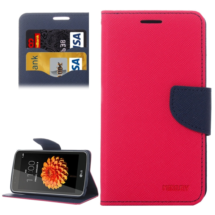 For LG K7 Cross Texture Horizontal Flip Leather Case with Magnetic Buckle & Holder & Card Slots & Wallet