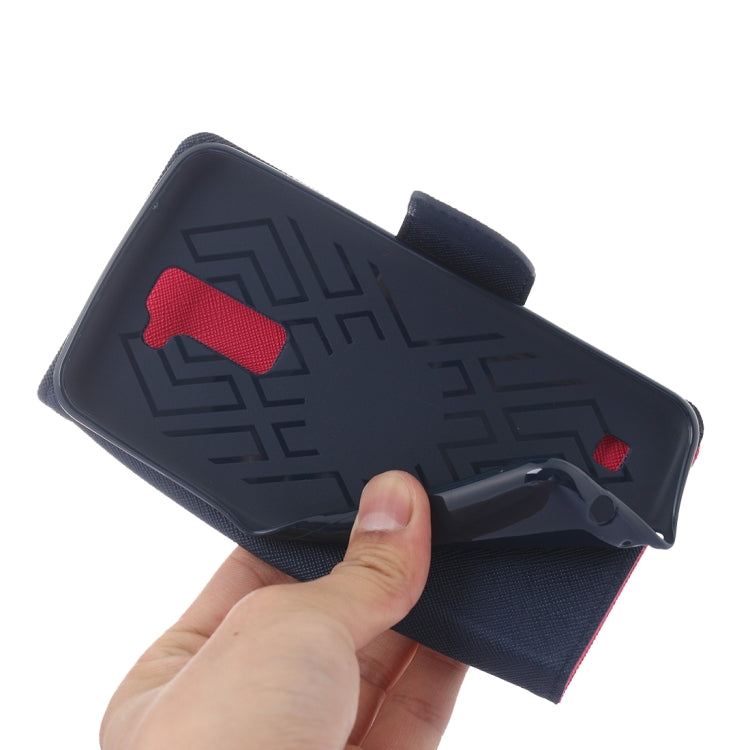 For LG K7 Cross Texture Horizontal Flip Leather Case with Magnetic Buckle & Holder & Card Slots & Wallet