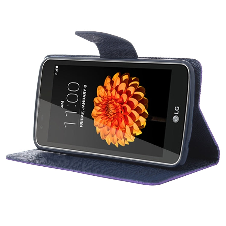 For LG K7 Cross Texture Horizontal Flip Leather Case with Magnetic Buckle & Holder & Card Slots & Wallet