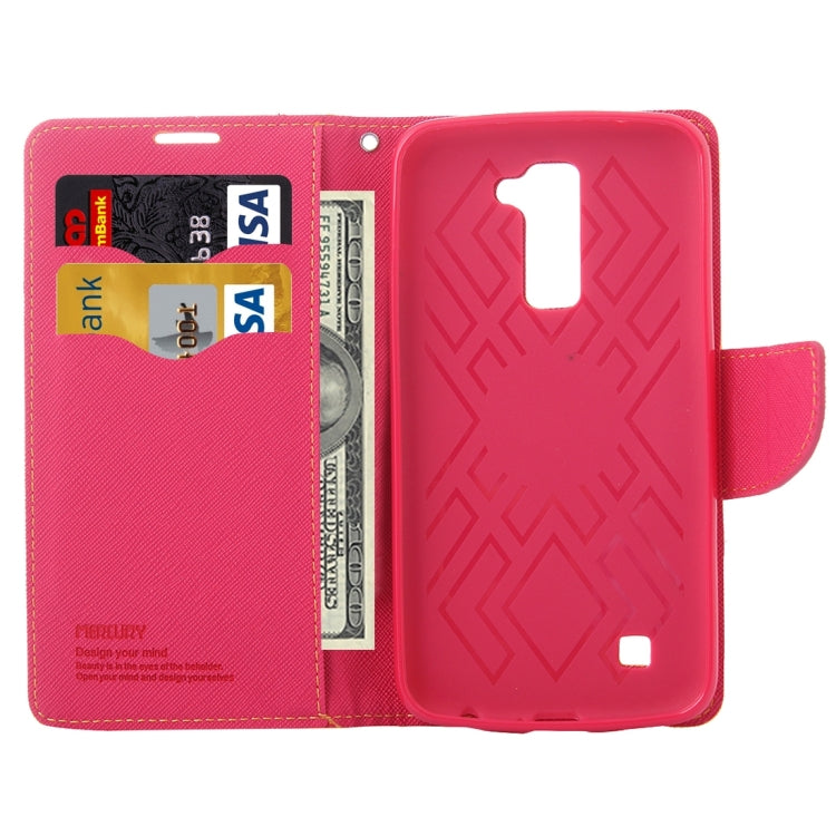 For LG K7 Cross Texture Horizontal Flip Leather Case with Magnetic Buckle & Holder & Card Slots & Wallet