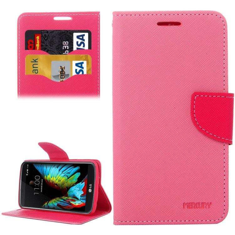 For LG K10 Cross Texture Horizontal Flip Leather Case with Magnetic Buckle & Holder & Card Slots & Wallet