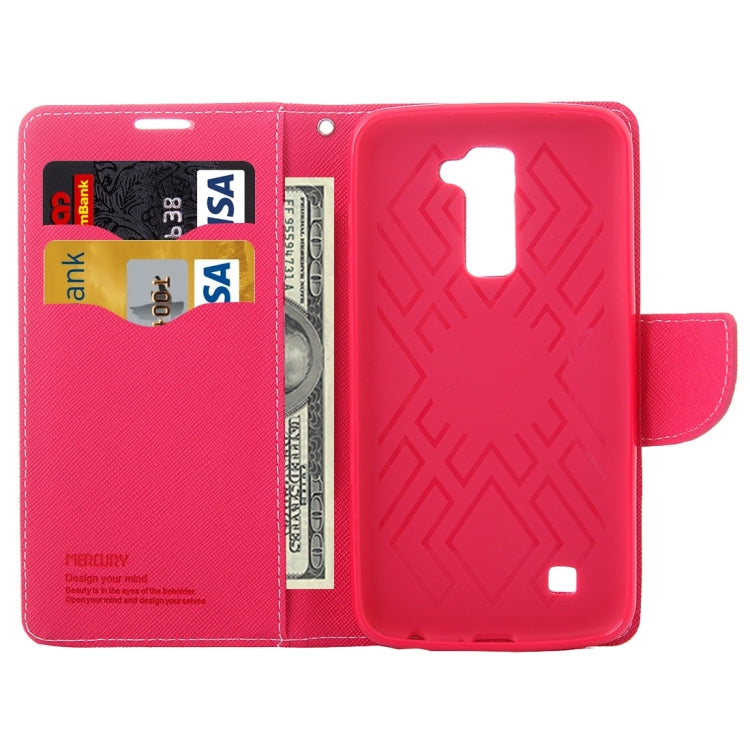 For LG K10 Cross Texture Horizontal Flip Leather Case with Magnetic Buckle & Holder & Card Slots & Wallet