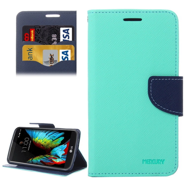 For LG K10 Cross Texture Horizontal Flip Leather Case with Magnetic Buckle & Holder & Card Slots & Wallet