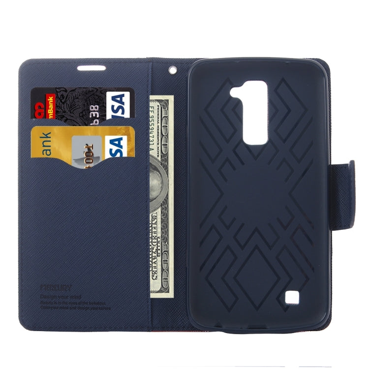 For LG K10 Cross Texture Horizontal Flip Leather Case with Magnetic Buckle & Holder & Card Slots & Wallet
