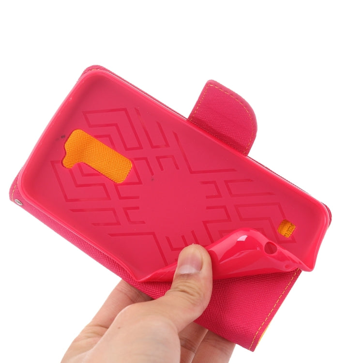 For LG K10 Cross Texture Horizontal Flip Leather Case with Magnetic Buckle & Holder & Card Slots & Wallet