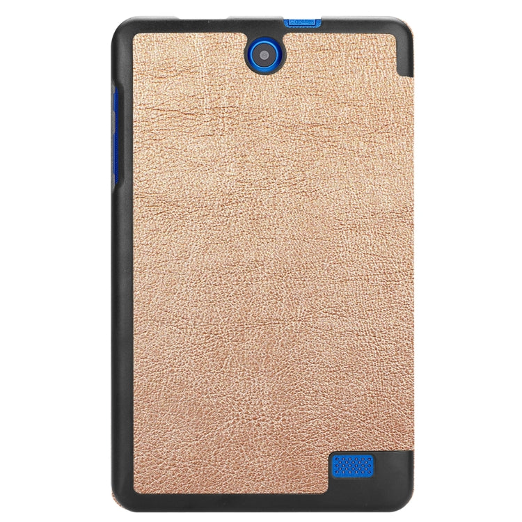 For Acer Iconia One 8 B1-860 Tablet Tri-Fold Custer Texture Horizontal Flip PU Leather Protective Case with Holder