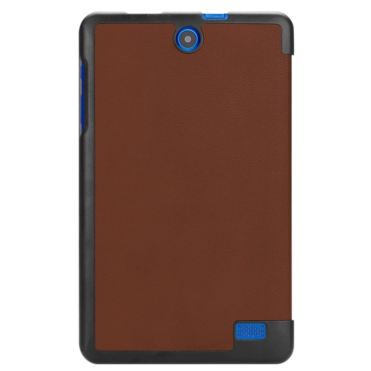 For Acer Iconia One 8 B1-860 Tablet Tri-Fold Custer Texture Horizontal Flip PU Leather Protective Case with Holder
