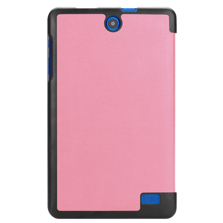 For Acer Iconia One 8 B1-860 Tablet Tri-Fold Custer Texture Horizontal Flip PU Leather Protective Case with Holder