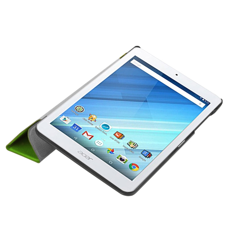 For Acer Iconia One 8 B1-860 Tablet Tri-Fold Custer Texture Horizontal Flip PU Leather Protective Case with Holder