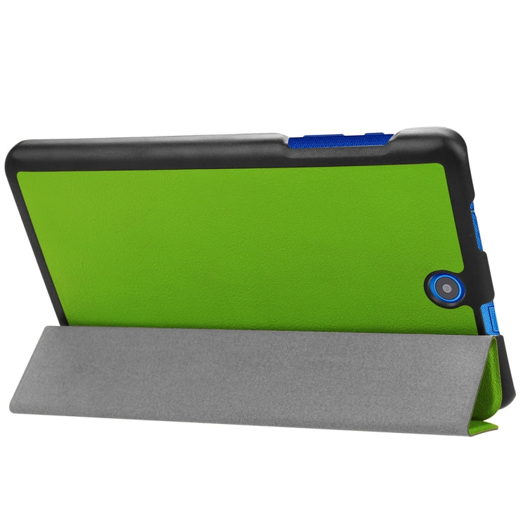For Acer Iconia One 8 B1-860 Tablet Tri-Fold Custer Texture Horizontal Flip PU Leather Protective Case with Holder