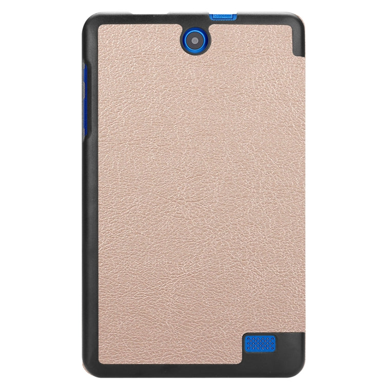 For Acer Iconia One 8 B1-860 Tablet Tri-Fold Custer Texture Horizontal Flip PU Leather Protective Case with Holder