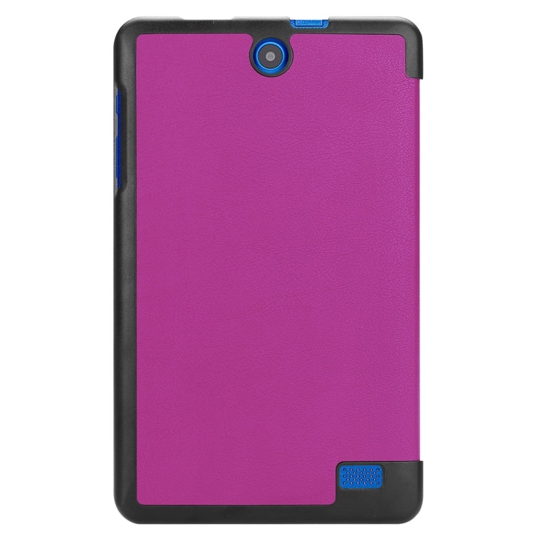 For Acer Iconia One 8 B1-860 Tablet Tri-Fold Custer Texture Horizontal Flip PU Leather Protective Case with Holder