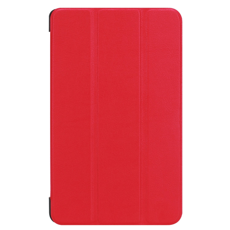 For Acer Iconia One 8 B1-860 Tablet Tri-Fold Custer Texture Horizontal Flip PU Leather Protective Case with Holder