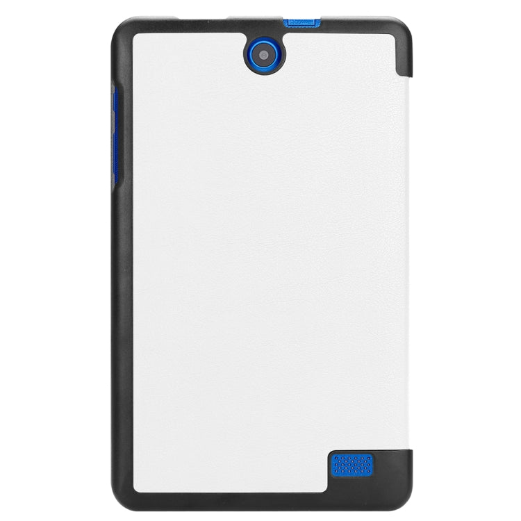 For Acer Iconia One 8 B1-860 Tablet Tri-Fold Custer Texture Horizontal Flip PU Leather Protective Case with Holder