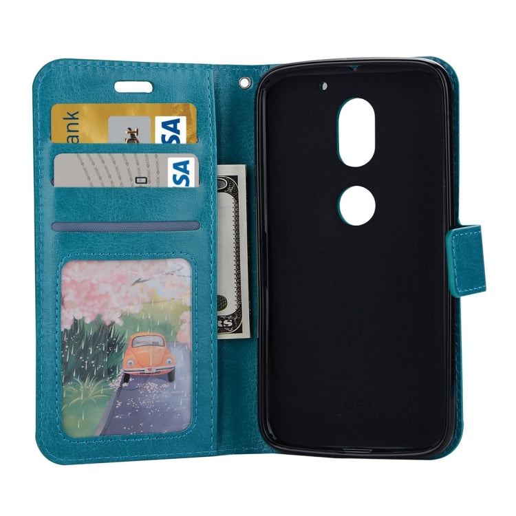 For Motorola Moto E3 Power Crazy Horse Texture Horizontal Flip Leather Protective Case with Holder & Card Slots & Wallet & Lanyard & Photo Frame